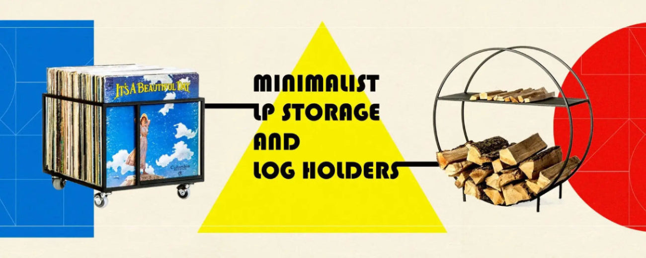 Compact vinyl record storage solutions and modern log holders Atelier Article