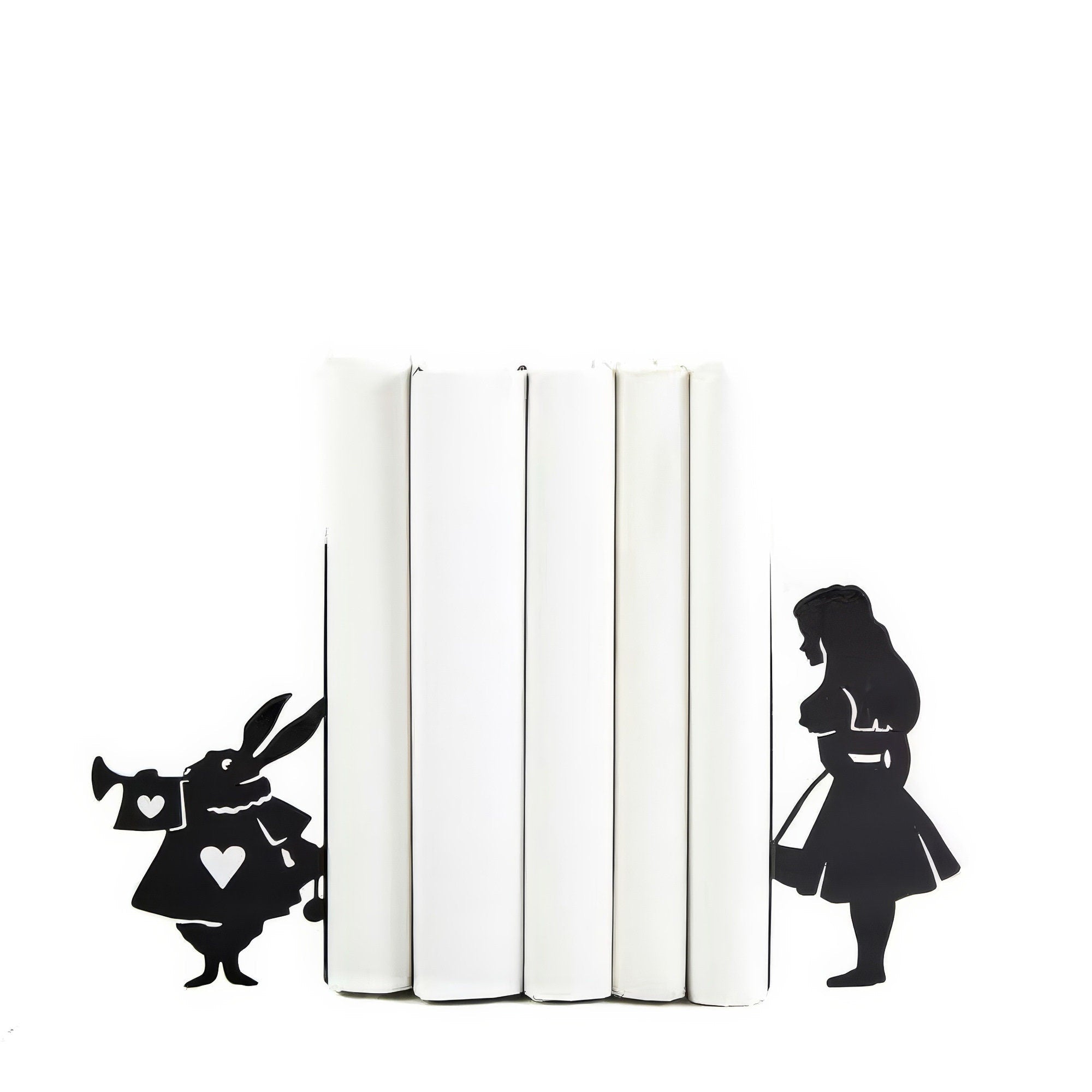 Alice in Wonderland Metal Bookends – hand-welded steel, made in Cherkasy Ukraine