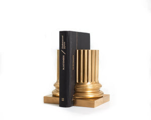 Architectural Neoclassical Style Plaster Pillar Bookends - Atelier Article