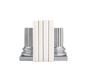 Architectural Neoclassical Style Plaster Pillar Bookends - Atelier Article