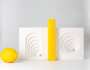 Architectural Plaster Bookends – Minimalist Sculptural Design - Atelier Article
