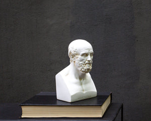 Aristotle Bust Sculpture Single Plaster Bookend with Classic Greek Design - Atelier Article