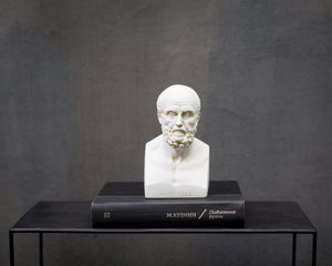 Aristotle Bust Sculpture Single Plaster Bookend with Classic Greek Design - Atelier Article