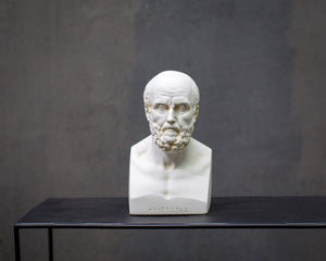 Aristotle Bust Sculpture Single Plaster Bookend with Classic Greek Design - Atelier Article