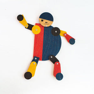 wooden acrobat toy bauhaus articulated figure