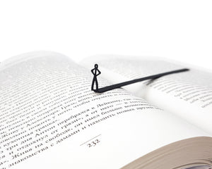 Black Stick Man Bookmark - Minimalist and Modern Design for Avid Readers and Lovers of Simplicity - Atelier Article