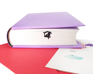 Girl Sitting with the Cat Metal Bookmark - Elegant and Whimsical Design for Avid Readers and Cat Lovers - Atelier Article