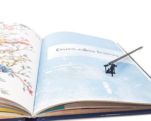 Girl Sitting with the Cat Metal Bookmark - Elegant and Whimsical Design for Avid Readers and Cat Lovers - Atelier Article