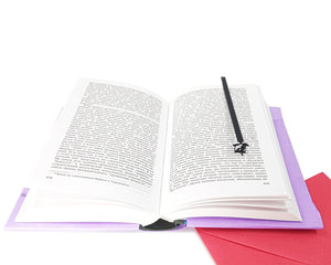 Girl Sitting with the Cat Metal Bookmark - Elegant and Whimsical Design for Avid Readers and Cat Lovers - Atelier Article