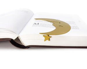 Half Moon and the Star Bookmark - Celestial and Elegant Design for Avid Readers and Dreamers - Atelier Article