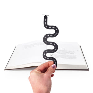 Black Metal Bookmark "Peace Trip" in Hand - Atelier Article