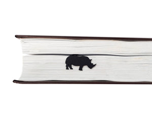 Black metal Bookmark "Rhinos". - Atelier Article