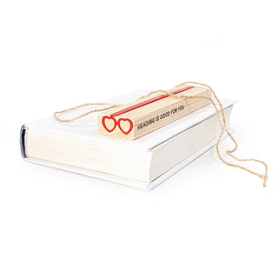 Red Metal Vision Love Bookmark - A Bold and Passionate Gift for Avid Readers and Romantic Souls - Atelier Article