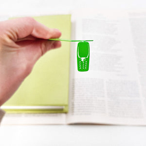 Call Me Later Metal Bookmark – Bright Green Minimalist Page Marker - Atelier Article