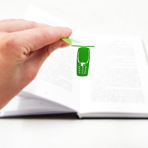 Call Me Later Metal Bookmark – Bright Green Minimalist Page Marker - Atelier Article