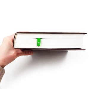 Call Me Later Metal Bookmark – Bright Green Minimalist Page Marker - Atelier Article