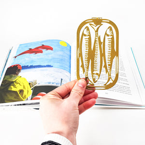 Canned Classics – Gold Metal Sardine Bookmark - Atelier Article