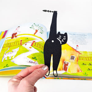 Cheeky Black Cat Book Marker – Handmade Metal Bookmark with Attitude - Atelier Article