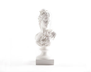 Classical Plaster Sculpture - Semi Nude Young Woman Bust - Timeless Art Piece - Atelier Article