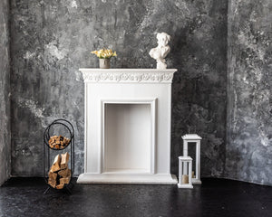 Compact Log holder "Bauhaus" Stylish Firewood Storage with a round kindling section. - Atelier Article