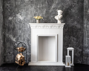 Compact Log holder "Bauhaus" Stylish Firewood Storage with a round kindling section. - Atelier Article