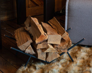 Compact Log Holder With Copper Accents - Atelier Article