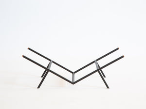 Compact Log Holder With Copper Accents - Atelier Article