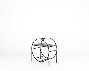 Compact Round Log Holder Black, Scandi Style. - Atelier Article