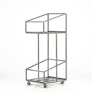 Premium Quality Hand-welded Double Deck Shopping Cart Style LP Record Mobile Stand. - Atelier Article