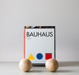 Duo Ball Vinyl Record and Book Stand – Minimalist Steel and Wood Holder - Atelier Article