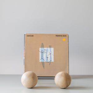 Duo Ball Vinyl Record and Book Stand – Minimalist Steel and Wood Holder - Atelier Article