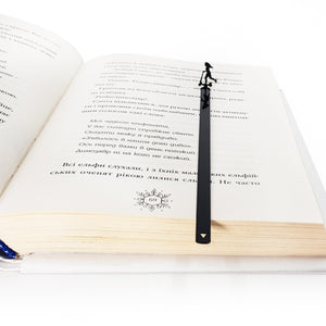 Girl on a Scooter Metal Bookmark – Fun Silhouette Gift for Book Lovers - Atelier Article