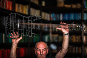 Hand-Welded Wireframe Metal Guitar - Atelier Article