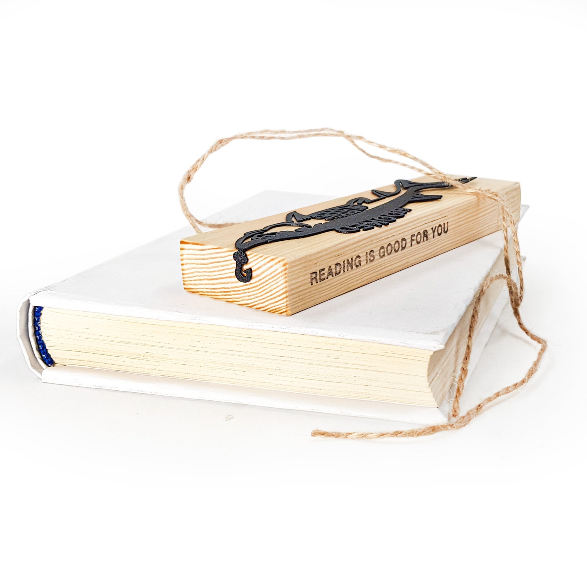 Hooked on Books – Black Metal Bookmark for Avid Readers & Bookish Gift Lovers - Atelier Article