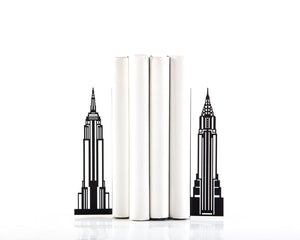 New York Skyline Metal Bookends – laser-cut steel, photo 1