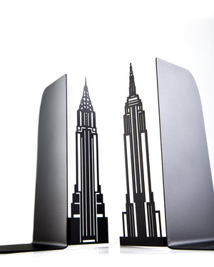New York Skyline Metal Bookends – laser-cut steel, photo 6