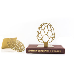 Metal Artichoke Bookends – gold – laser-cut steel, photo 5