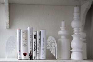 Angel Wings Metal Bookends – laser-cut steel, photo 4