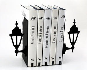 Vintage Street Lantern Bookends – laser-cut steel, photo 3