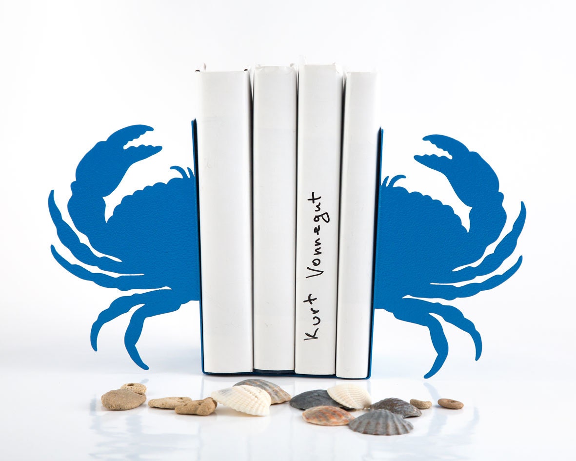 Blue Crab Bookends- Design Atelier Article