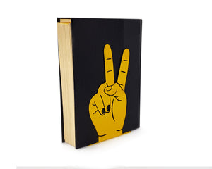 Victory Sign Bookends - designed and made in Ukraine by Atelier Article.