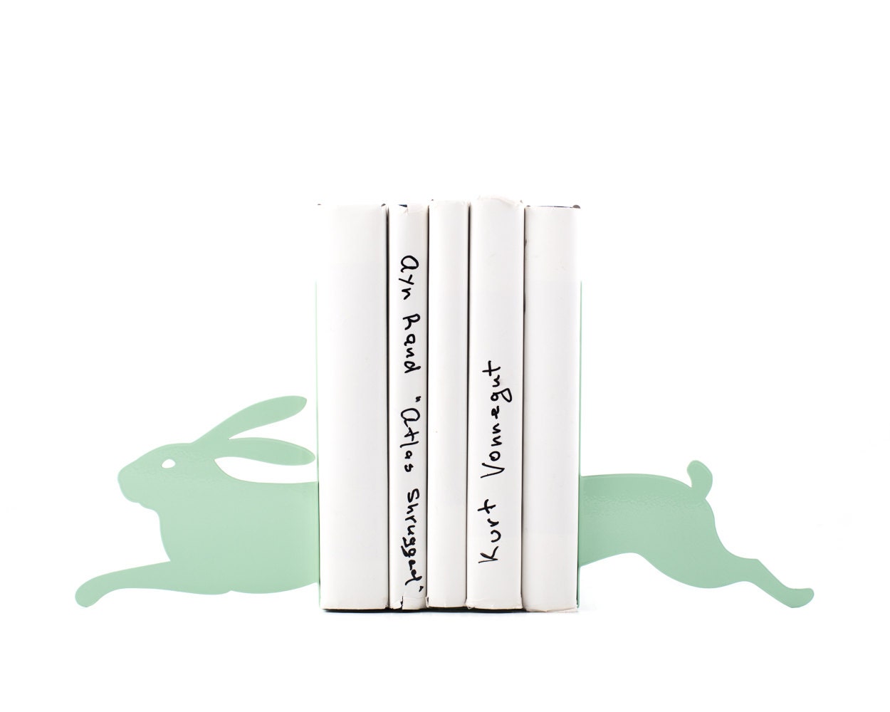 Hare Metal Bookends – mint – laser-cut steel, photo 1