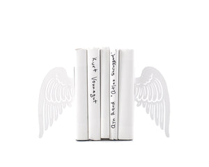 Angel Wings Metal Bookends – laser-cut steel, photo 1