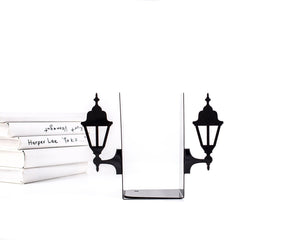 Vintage Street Lantern Bookends – laser-cut steel, photo 2