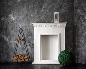 Log Holder "Spruce" - Firewood Storage for Indoors or Outdoors With a Kindling Shelf - Atelier Article