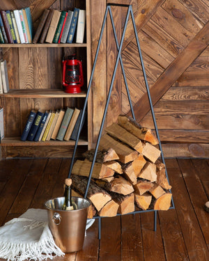 Log Holder "Spruce", Hand Welded Premium Quality Firewood Storage. - Atelier Article