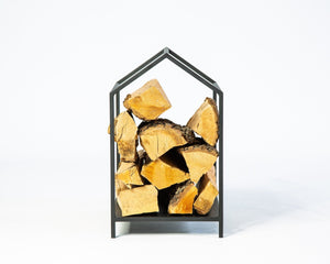Metal log holder "House", Minimalist Scandinavian design. - Atelier Article