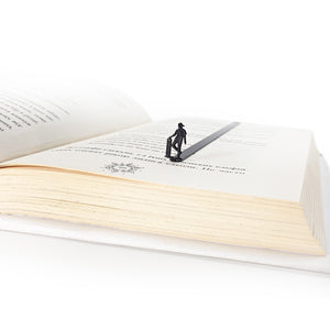 Metal Skater Bookmark – Cool Minimalist Page Marker for Teen Readers & Book Lovers - Atelier Article