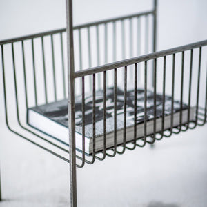 Modern LP Record Player Console - Black Metal Side Table - Atelier Article