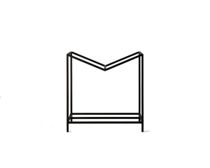 Compact Montana-S log holder with M-shaped kindling shelf — view 6